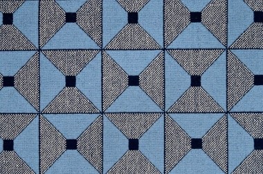 Image of Tux #31562 Carpet in White, Dark Blue and Blue